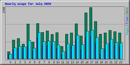 Hourly usage for July 2026